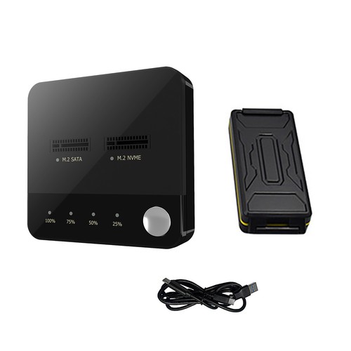 Black dual bay sata - black, m.2
